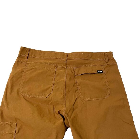 prAna Convertible Stretch Vented Cargo Straight Water Repellent Pant Brown 38x34 - Picture 11 of 14